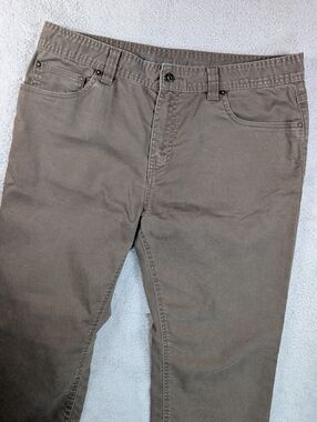 Prana Bridger Pants Mens 36x30 Brown Denim Slim Fit Stretch